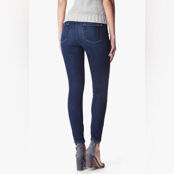 7 For All Mankind The Ankle Skinny Dark Wash Jeans - Picture 3 of 8